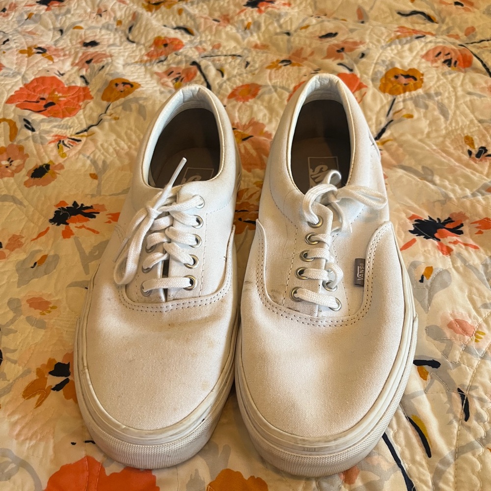 Vans White Canvas Sneakers
